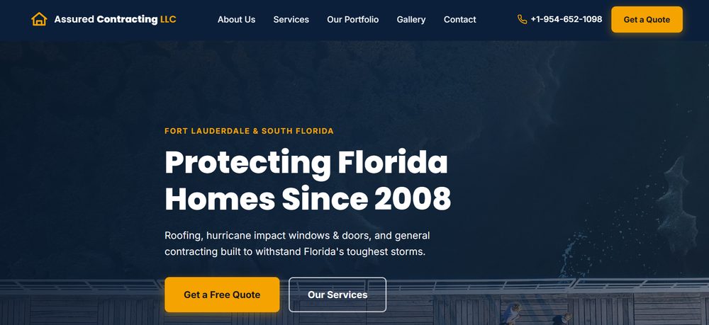 Assured Contracting LLC, sitio institucional de remodelación en Florida